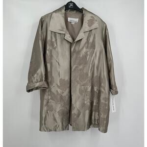 Caroline‎ Rose Womens Jacket Size M Vintage Floral Brocade Boxy Career Elegant